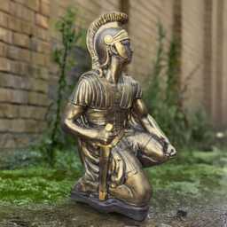 Outdoor Soldier Statue Garden Roman Decoration Concrete Greek Sculpture Ancient Rome Figurine Yard Art Front Door Lawn Ornament - thumbnail 3
