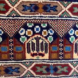 Handmade Afghan Wool Runner Rug Gandum Naksha Geometric Hallway Carpet - thumbnail 4