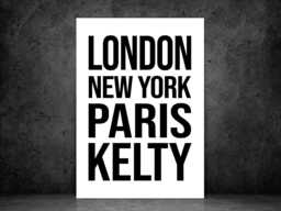 Kelty Iconic Bold Town Scotland Print Poster - Fife Gift Bespoke A5 A4 A3 Framed Or Unframed - thumbnail 1