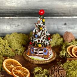 Handmade Ceramic Christmas Tree Candle Holder, Unique Home Decor - thumbnail 2