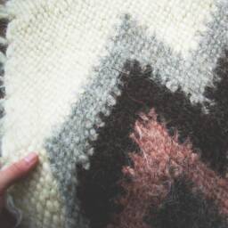 Weighted Wool Blanket Hutsul Organic Throw, Aztec Bedspread - thumbnail 3
