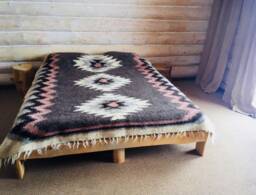 Weighted Wool Blanket Hutsul Organic Throw, Aztec Bedspread - thumbnail 1