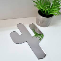 Personalized Cactus Acrylic Mirror Wall Art Engraved Decor - thumbnail 3