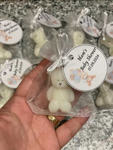 Mini Teddy Bear Scented Candle Baby Shower Favors - image 1