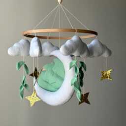 Dragon Baby Mobile Gender Neutral Nursery Decor, Newborn Gift - thumbnail 2