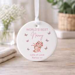 Personalised World's Best Nanny, Small Flower Jug, Mother's Day Vase, Grandma Gifts, Mum Birthday Gift For Nanny Nana Nannie - thumbnail 3