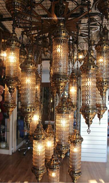 19 Glass Chandelier Lamp, Chandelier Light, Morocco Light, Morocco Lighting, Turkish Light, Morocco Lamp, Morocco Lantern, Turkey Lamp, Turkey Light - image 1