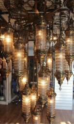 19 Glass Chandelier Lamp, Chandelier Light, Morocco Light, Morocco Lighting, Turkish Light, Morocco Lamp, Morocco Lantern, Turkey Lamp, Turkey Light