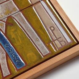 Figures Wall Art Tile Modern Handpainted Ceramic Plaque Relief Painting Housewarming Gifts Family Reunion Cottagecore Abstract - thumbnail 3