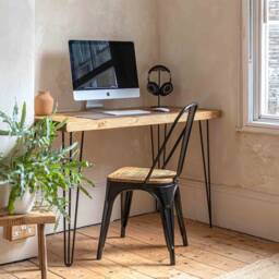 Wooden Desk Handcrafted Using Rustic Solid Wood - Home Office Ben Simpson Furniture