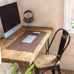 Wooden Desk Handcrafted Using Rustic Solid Wood - Home Office Ben Simpson Furniture - thumbnail 2