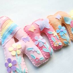 Unicorn Felt Name Banner, Childrens Bedroom Decor. Nursery, Baby Girl. Personalised Gift. Christening Gift, Unicorn Rainbow Decor - thumbnail 3
