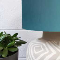 Petrol Blue Lampshade in Velvet With Champagne Lining, Large Plain Ceiling Lightshade - thumbnail 2