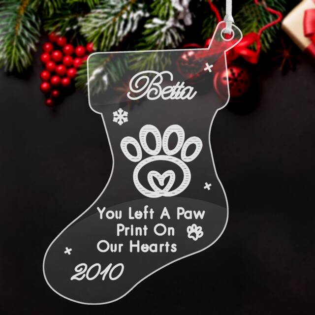Personalised Cat Dog Christmas Tree Ornaments Engraved Xmas Bauble Custom Acrylic Decoration Pets Name Customized - image 1