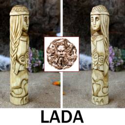 Hand Carved Wooden Slavic Gods Lada, Makosh, Perun Figurines - thumbnail 3