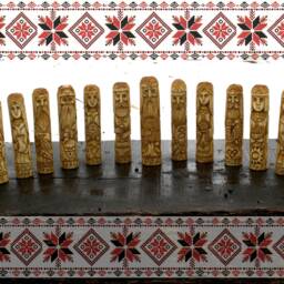 Hand Carved Wooden Slavic Gods Lada, Makosh, Perun Figurines - thumbnail 4