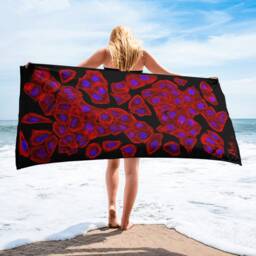 Cytoskeleton Beach Towel - Science Art, Fashion, Molecular Biology, Cells, Mitosis, Anaphase, Dna, Actin, Stem, Teacher, Gift, Phd