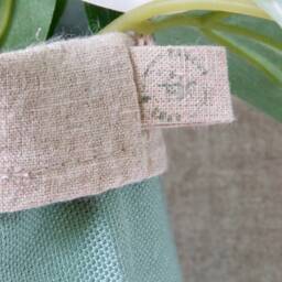 Sage Green Hanging Planter, Fabric Indoor Plant Holder For Houseplants - thumbnail 3