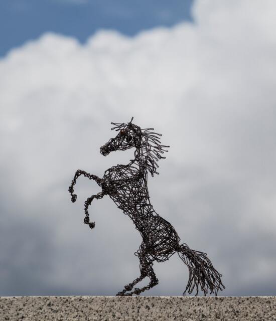 Horse Sculpture, Gift Idea, Art Figurine, Metal Decor, Lover Gift, Small Shabby Chic Birthday - image 1
