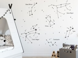 Star Constellations Wall Stickers, Night Sky Space Decals, Themed Bedroom - thumbnail 1