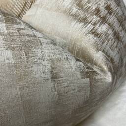 "Exclusive Collection Neoma Wheat Gold Cushion Cover, Decorative Pillow 12"" X 20" - thumbnail 3