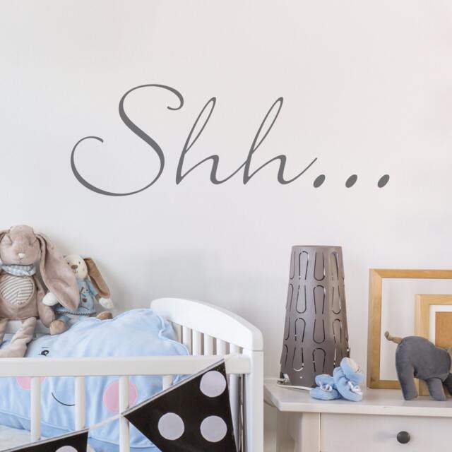 Wall Sticker Shh... - Decals Art Quote Home Decor Stickers Decoration Baby Saying Quiet Tattoo - image 1