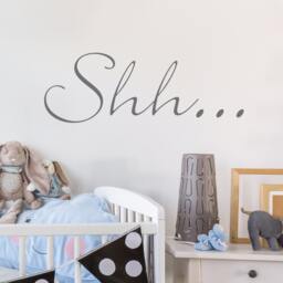 Wall Sticker Shh... - Decals Art Quote Home Decor Stickers Decoration Baby Saying Quiet Tattoo - thumbnail 1