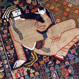 Romeo Juliet Pictorial Rug Handwoven Wool Persian Carpet - 6.7 X 4.5 Ft - thumbnail 3