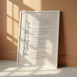 Footprints in The Sand Poem Print - Christian Wall Art Gift - thumbnail 1