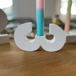 Advent Numbers 1-4 Wreath Candle Holder Candlestick Table Decoration Made Of Cast Concrete White - Boho Christmas Gift - thumbnail 3