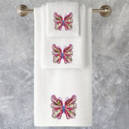 Embroidered Butterfly Towels, Personalized Luxury Cotton Range - thumbnail 3