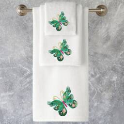Embroidered Butterfly Towels, Personalized Luxury Cotton Range - thumbnail 2