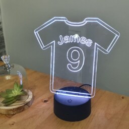 Personalized Football Shirt Led Night Light Custom Kids Room Decor - thumbnail 2