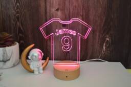Personalized Football Shirt Led Night Light Custom Kids Room Decor - thumbnail 1