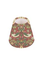 Handmade William Morris Strawberry Thief Crimson Candle Shade -- Small Lamp Shade, Colourful Home Decor Gift, Light Shade, Made in UK - thumbnail 1