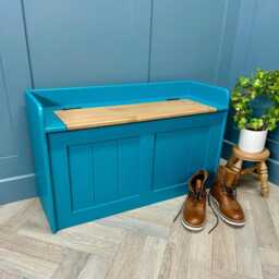 Solid Wood Storage Bench - Hallway Shoe Or Window Seat, Custom Paint Color - 915mm - thumbnail 3
