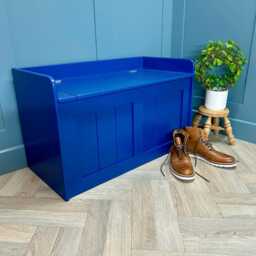 Solid Wood Storage Bench - Hallway Shoe Or Window Seat, Custom Paint Color - 915mm - thumbnail 2