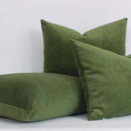 Sage Green Velvet Pillow Cover Decorative Throw - thumbnail 3