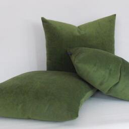 Sage Green Velvet Pillow Cover Decorative Throw - thumbnail 2