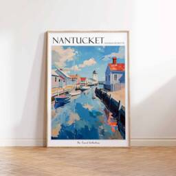 Nantucket Travel Poster Coastal New England Art Print - thumbnail 3