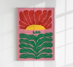Leo Zodiac Sign Art Print For Living Room - thumbnail 1