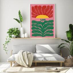 Leo Zodiac Sign Art Print For Living Room - thumbnail 2