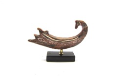 Greek Clay Artwork , Terracotta Bireme 600 Bc , Warship Toy - thumbnail 1