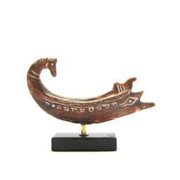 Greek Clay Artwork , Terracotta Bireme 600 Bc , Warship Toy - thumbnail 2