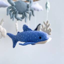 Ocean Nursery Baby Mobile, Scat Nautical Decor, Cot Mobile Hanging, Fish Crib Boy Shower Gift - thumbnail 3