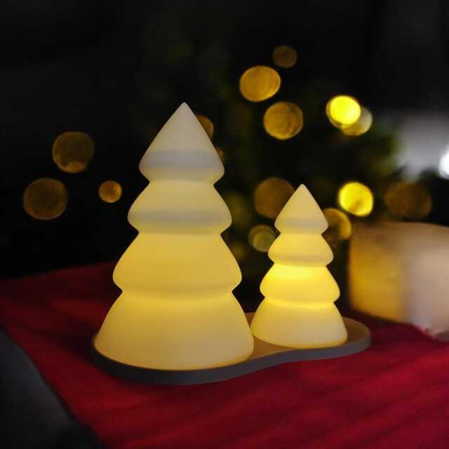Personalized Christmas Tree Tealight Holder Set Custom Holiday Decor - image 1