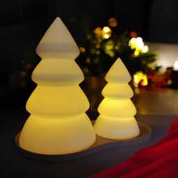 Personalized Christmas Tree Tealight Holder Set Custom Holiday Decor - thumbnail 4