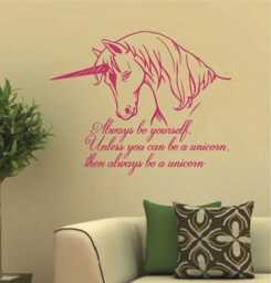 In-Style Decals Wall Vinyl Decal Home Decor Art Sticker Always Be Yourself...unicorn Quote Phrase Girls Nursery Room Removable Design 1280 - thumbnail 3