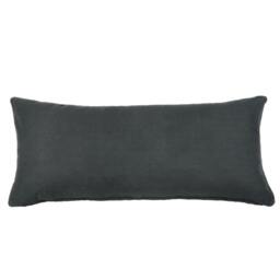 Solid Dark Charcoal Gray Long Maternity Pregnancy Rectangular Body Pillow Cover - thumbnail 2