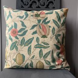 William Morris Fruit Luxury Designer Yellow Vintage Retro Floral Sofa Cushion Pillow Cover - thumbnail 4